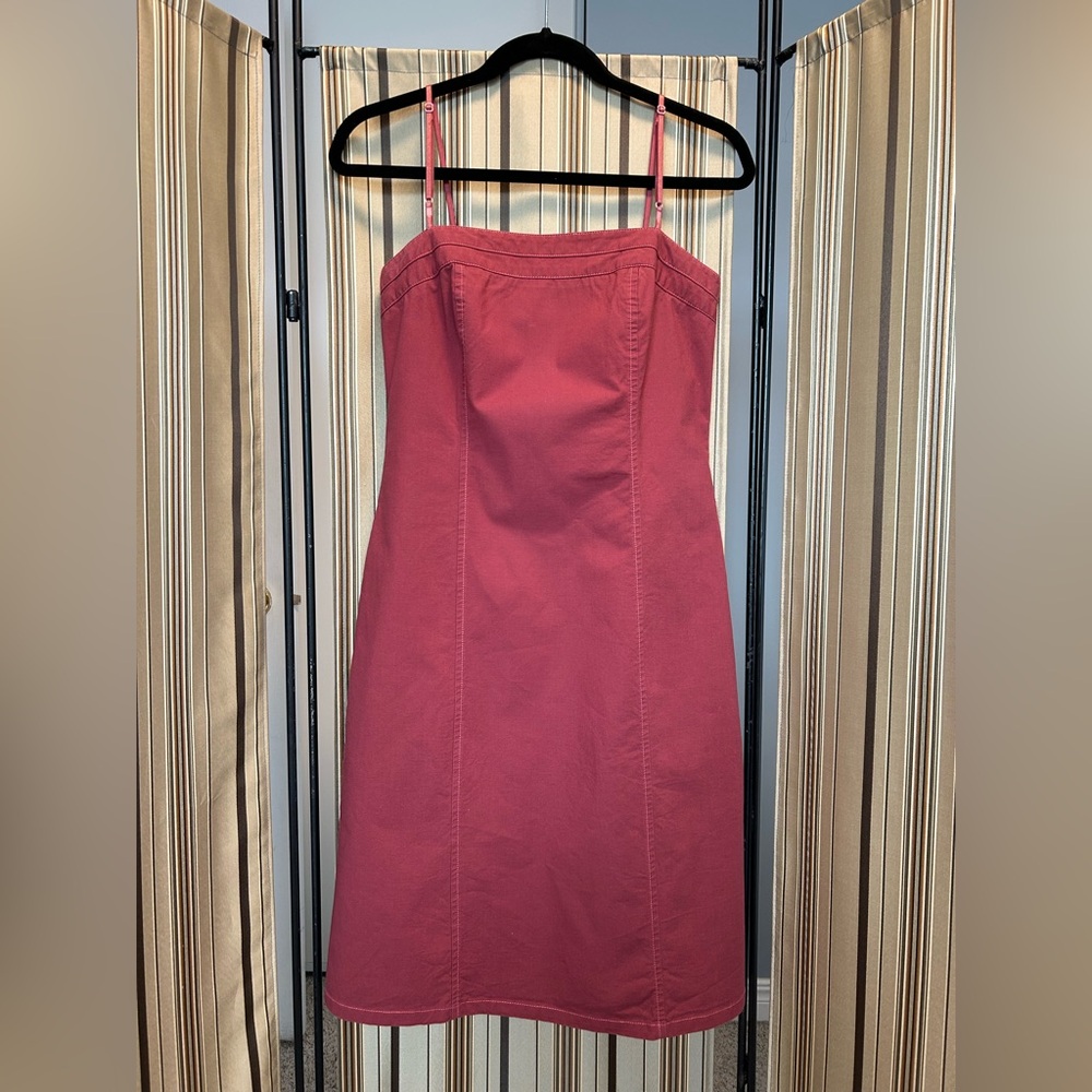 Cotton open back dress